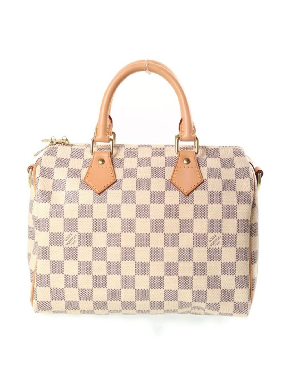 Louis Vuitton Speedy Bandouliere 25 Handbag 2-Way Shoulder Damier Azur Leather